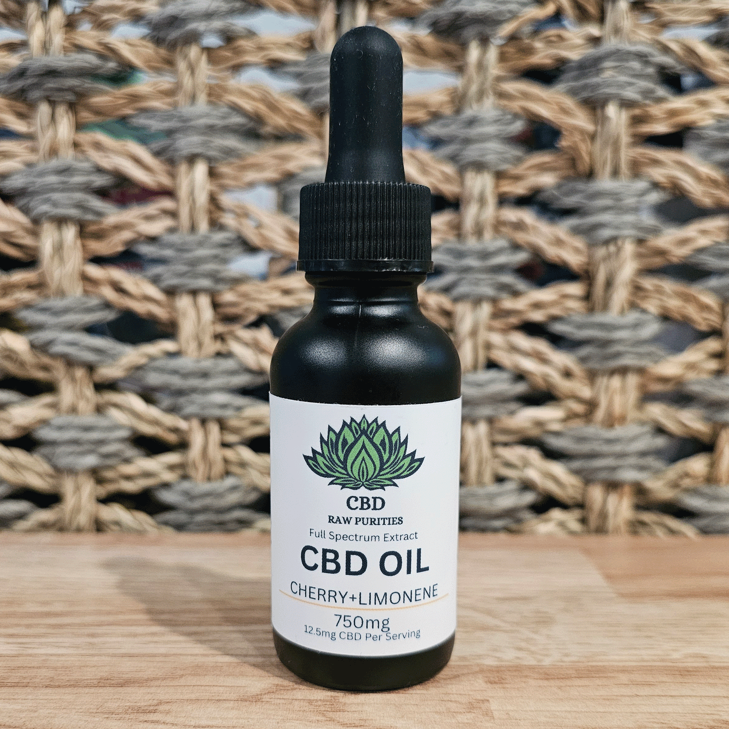 An Image of the 750mg CBD oil Cherry + Limonene Flavor.