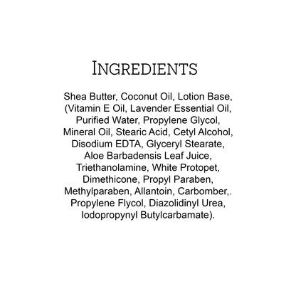 Product label of the Ingredients of the Pain Relief Cream